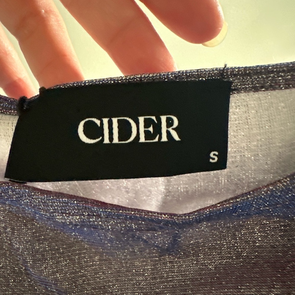 Cider Round Neck Ruched Purple Tank Top - Picture 4 of 4